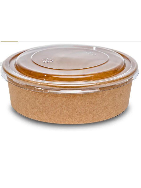 1100 Cc Karton ( Kraft ) Salata Kase Kapaklı