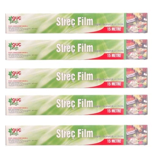 5 Adet 15 Metre Streç Film
