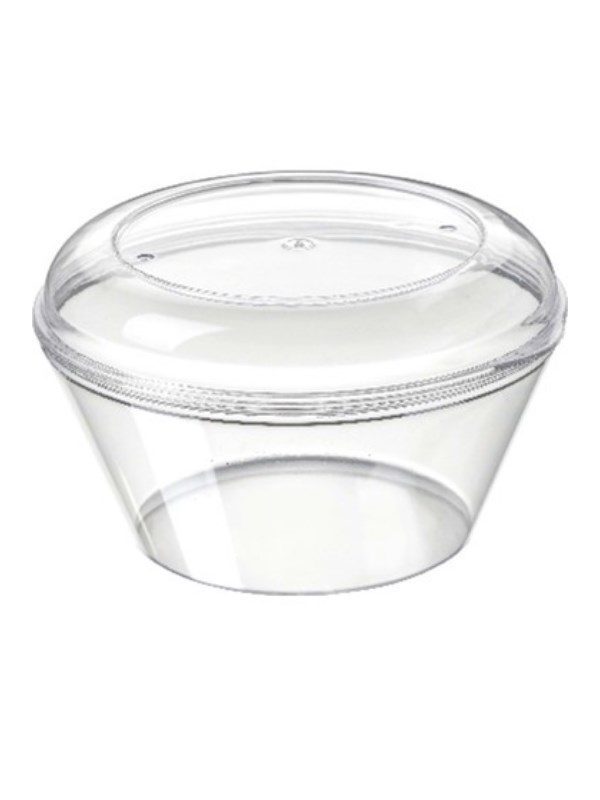 Kristal Kapaklı Puding Kabı 300 Cc Cp14