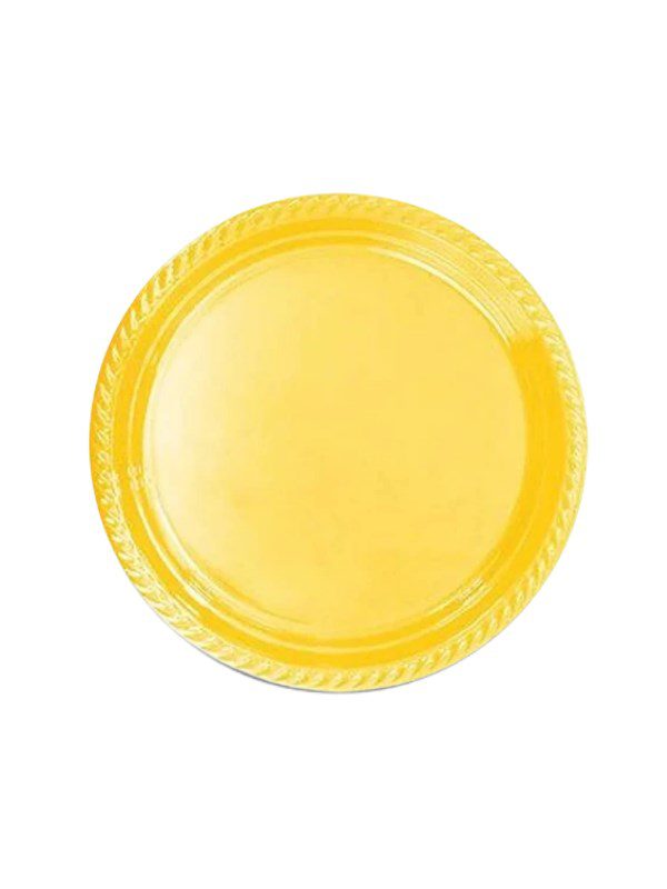 Raınbow Sarı Plastik Tabak  25 Adet