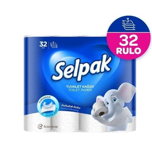 Selpak Ekstra Tuvalet Kağıdı 32'li Pamuk Katmanlı