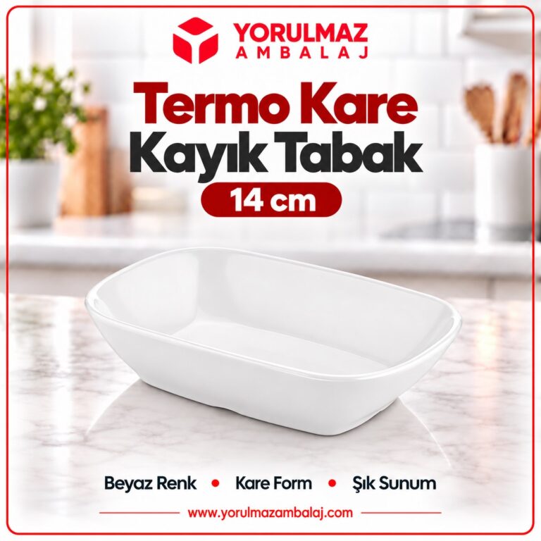 14 Cm Termo Kare Kayık Tabak | Kırılmaz Ve Şık Meze Sunum Tabağı
