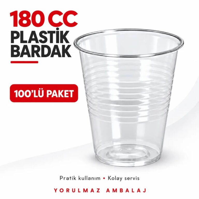 180 Cc Plastik Bardak 100 Lü