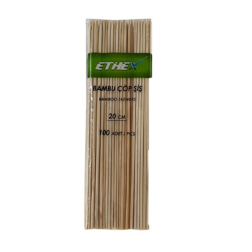 20 Cm Bambu Çöp Şiş 100'lü | Doğal Bambu Şiş | Mangal, Kebap Ve İkram İçin - Görsel 2
