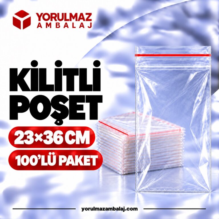 23x36 Cm Kilitli Poşet 100 Adet | Şeffaf Ambalaj Poşeti | Gıda, Takı Ve Kırtasiye Paketleme