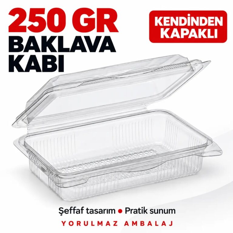 250 Gr Plastik Baklava Kabı
