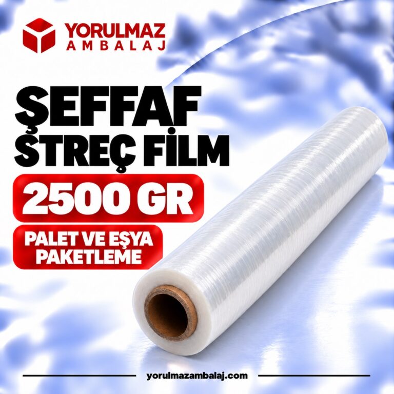 2500 Gr Palet Ve Eşya Paketleme Streci | Dayanıklı Streç Film | 2,5 Kg | Kargo Ve Nakliye İçin