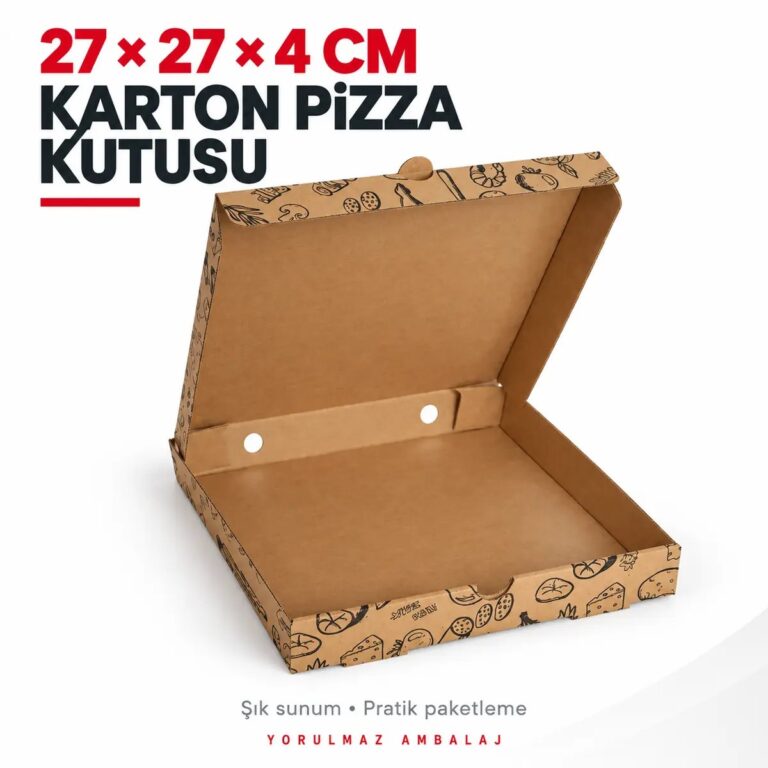 27x27x4 Karton Pizza Kutusu
