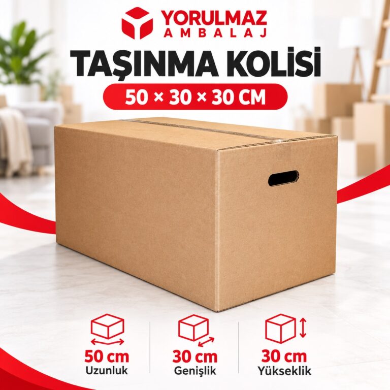 50x30x30 Taşınma Kolisi | Dayanıklı Karton Koli