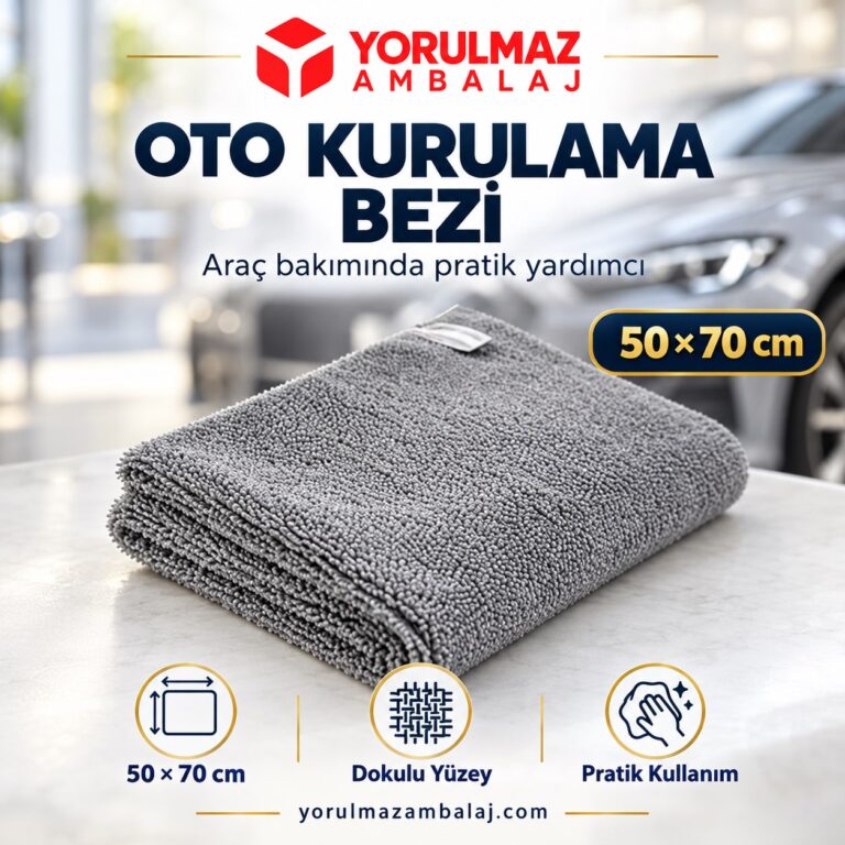 50x70 Oto Kurulama Bezi | Yüksek Emici, İz Bırakmayan Mikrofiber Bez