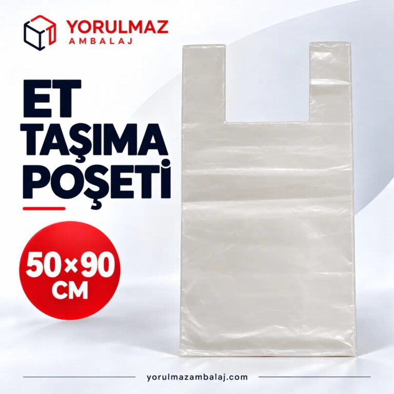 50x90 Et Taşıma Torbası 1 Kg | Kalın Kasap & Market Poşeti