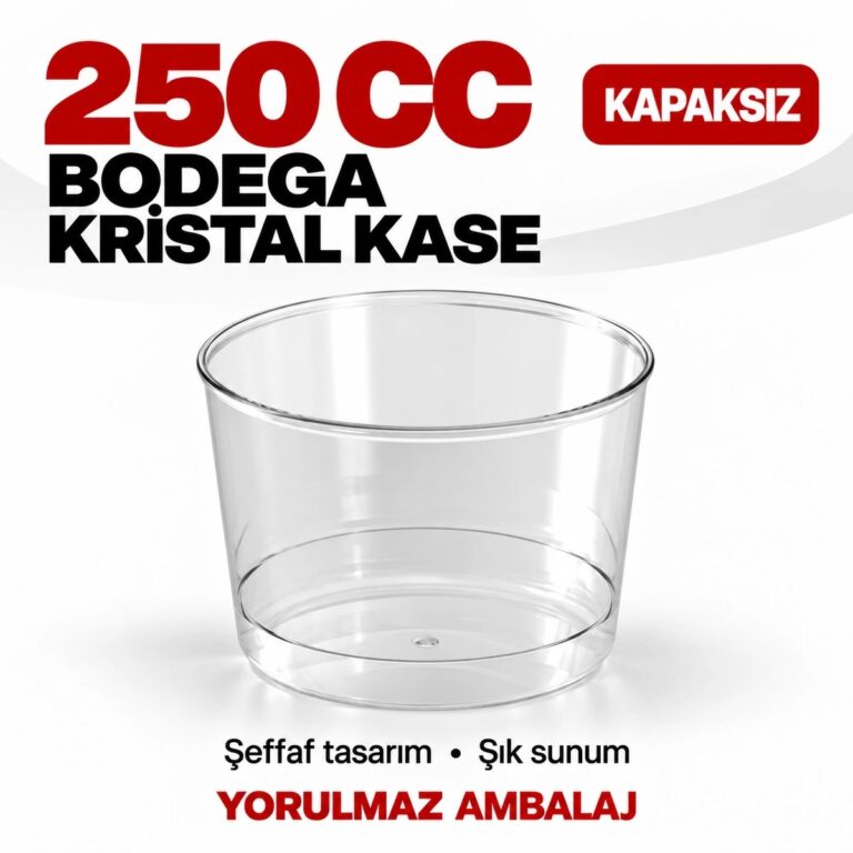 Bodega 250 Cc Kapaksız Kristal Kase
