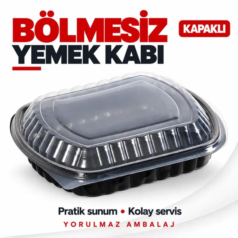 Bölmesiz Kapaklı Yemek Kabı