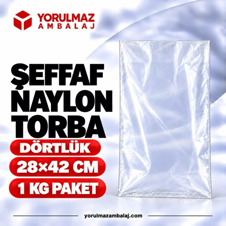 Dörtlük Naylon Torba 28x45 Cm 4 Kg Paketleme Saklama Market Torbası