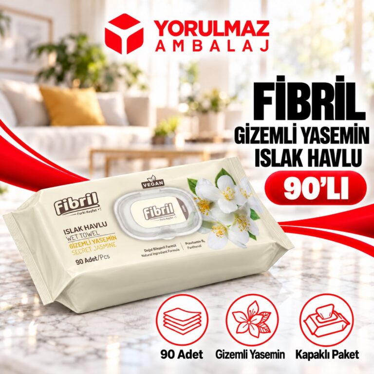 Fibril Gizemli Yasemin Islak Mendil 90'lı | Ferahlatıcı Ve Nazik Temizlik