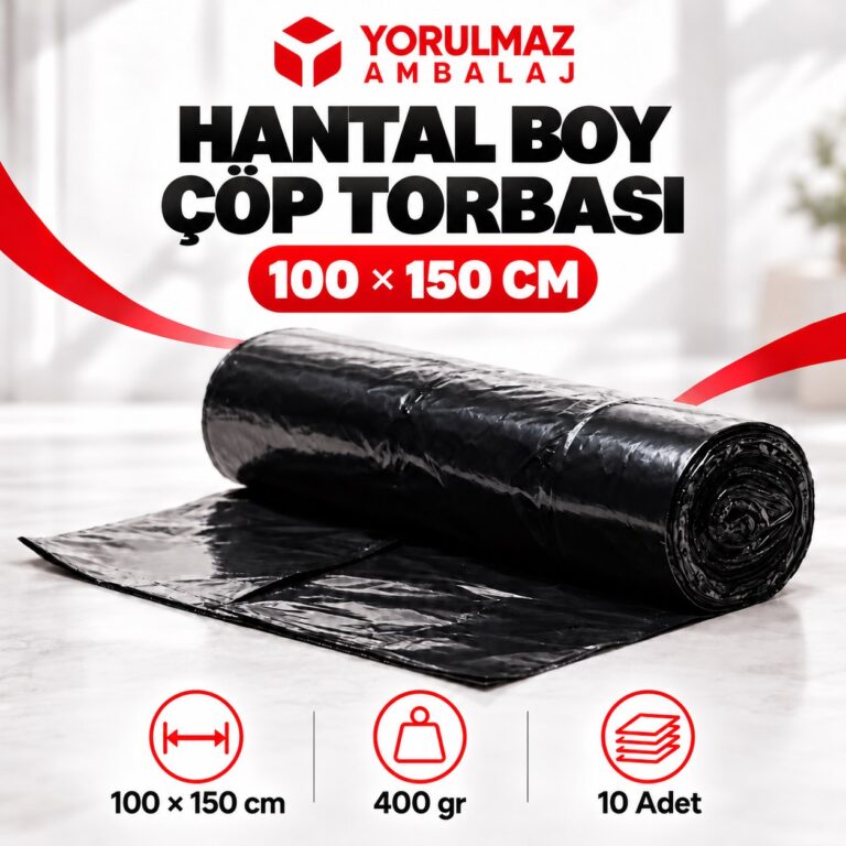Hantal Boy Çöp Poşeti 100x150 Cm | Endüstriyel Ekstra Büyük Boy