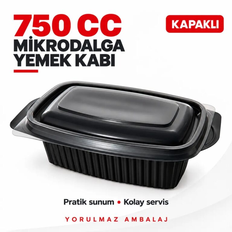 Kapaklı Mikrodalga Yemek Kabı 750 Cc