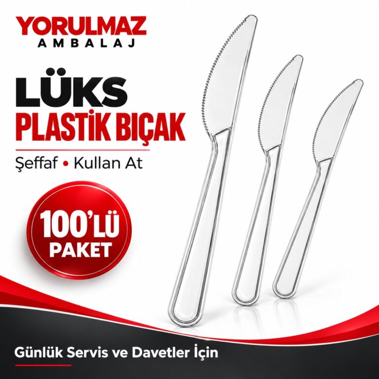 Lüks Plastik Bıçak 100'lü