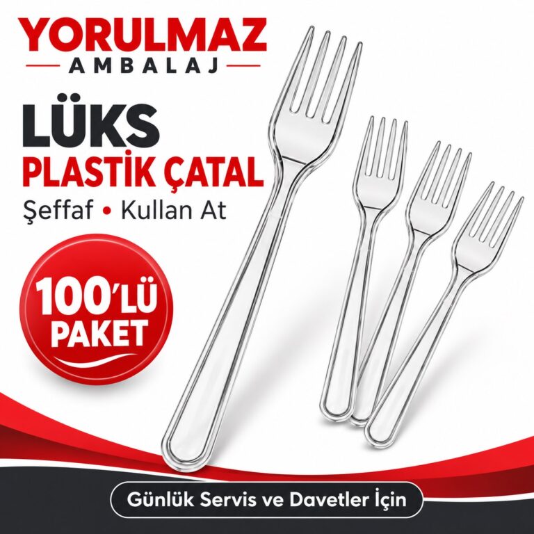 Lüks Plastik Çatal 100'lü Paket