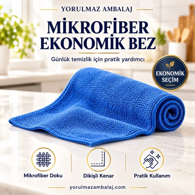 Mikrofiber Ekonomik Bez 40'lı | Çok Amaçlı, İz Bırakmayan Temizlik Bezi