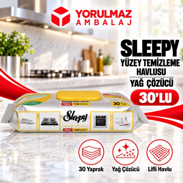 Sleepy Süper Yağ Çözücü Yüzey Temizlik Havlusu 30'lu | Mutfak İçin Pratik
